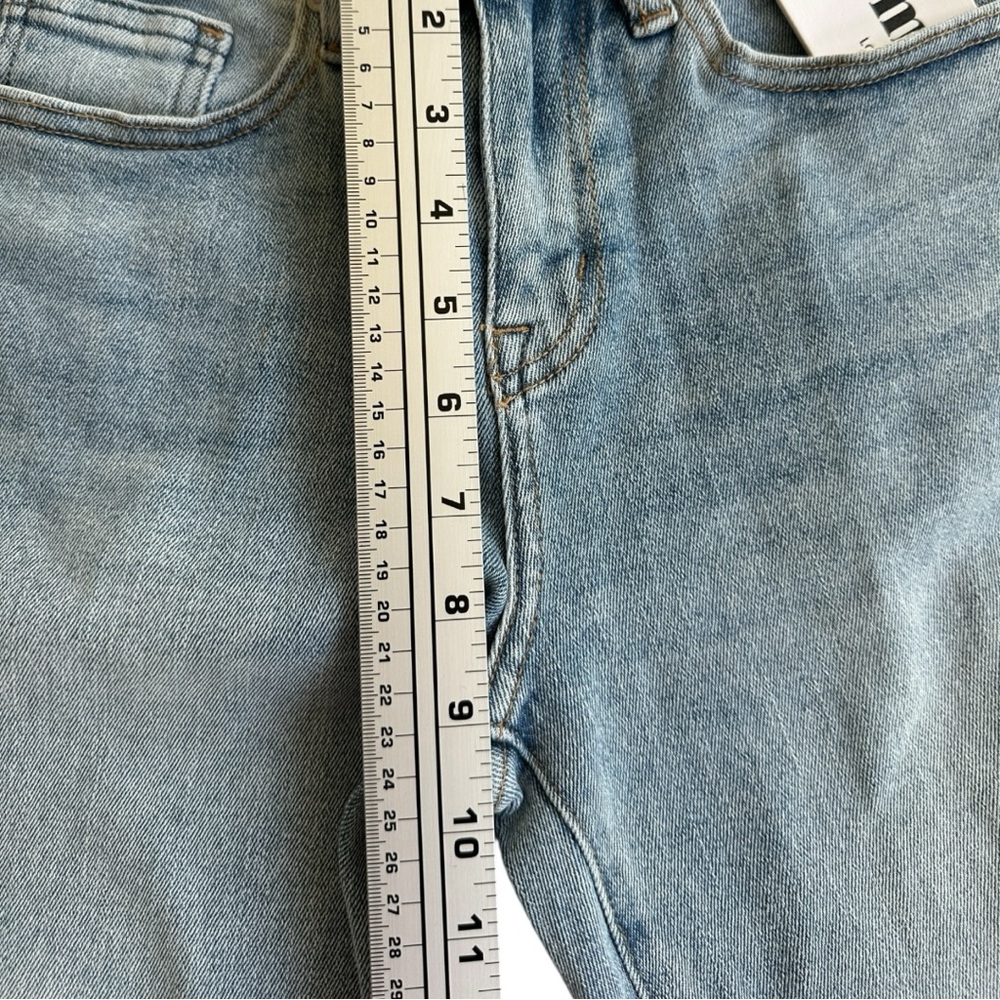 NWT Mica Y2K Distressed Flare Super Wide Leg Blue Jeans – Size 24 - Picture 12 of 16